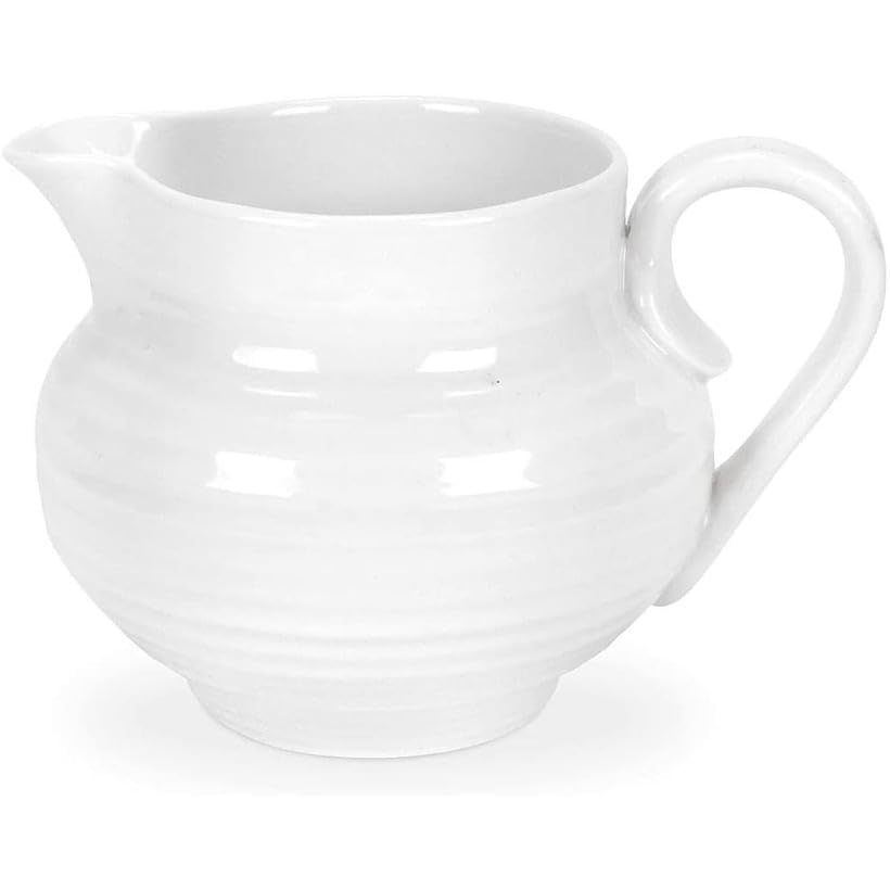 Portmeirion Sophie Conran 10 Fl. Oz. Cream Jug | Cleadon Small Creamer Pitcher | Made From Fine Porcelain | Dishwasher And Micro