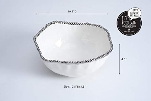 Salerno Porcelain Large Salad Bowl