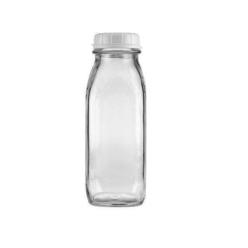 The Dairy Shoppe 17 Oz Glass Water Bottle Virtually Unbreakable with Thick Sides