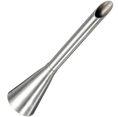 Onwon 2Pcs Cream Icing Piping Nozzle Tip Stainless Steel Nozzle Cream Puff Decor Small Pastry Icing Piping Tool
