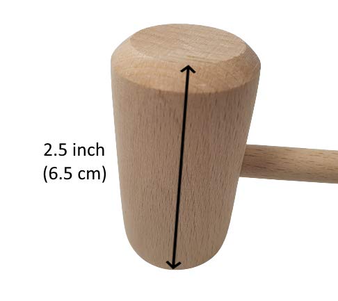 Bsang 8-Inch Large Wooden Crab Lobster Mallet, Seafood Hammers Shellfish Mallets, Wooden Hammer For Chocolate, Hammer Golf Tees,