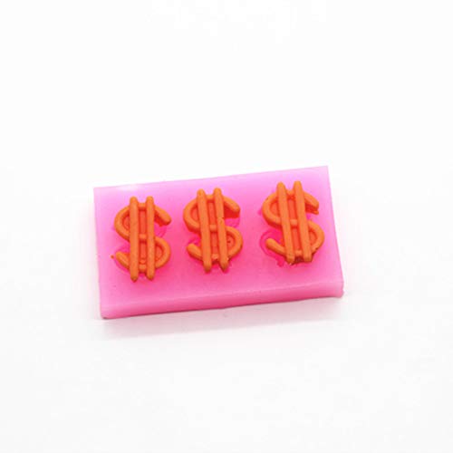 Cestony Mini Us Dollar Symbol Silicone Molds For Diy Cake Fondant Biscuit Cookies Sugar Chocolate Hard Candies Dessert Decor(4 P
