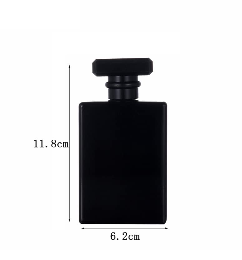 Yorror 2 Pack Black Glass Perfume Atomizer,100Ml Empty Refillable Perfume Spray Bottle For Men And Women,Portable Fragrance Fine