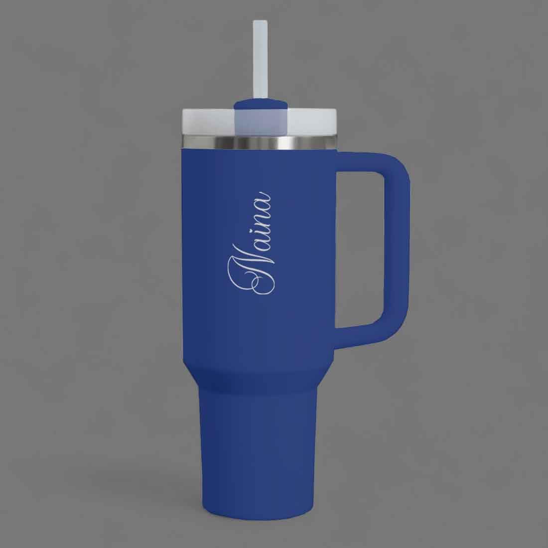 Nutcase Customaized Stainless Steel Tumbler With Lid And Straw Insulated Travel Mug Large Size 1200Ml
