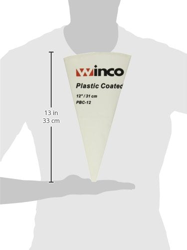 Winco Pastry Bag Cotton With Plastic Coating, 12-Inch