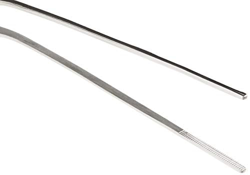 Mercer Culinary 18-8 Stainless Steel Chef Plating Tongs, Offset Tip, 7-7/8 Inch