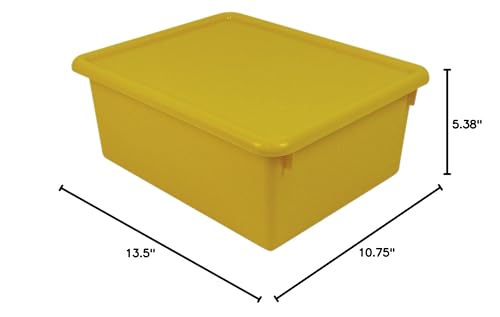Romanoff Products 5'' Stowaway Letter Box With Lid, Yellow