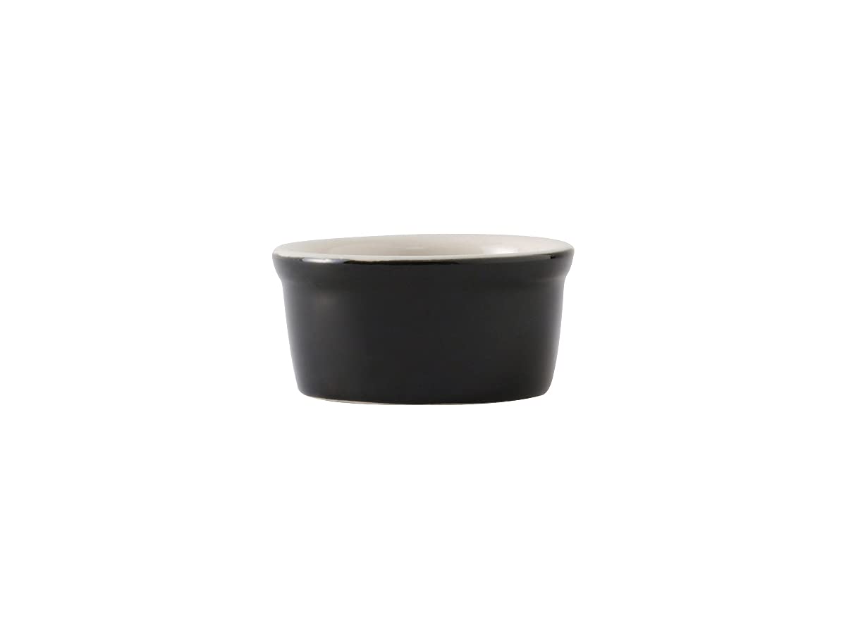 Tuxton China B4X-025 Ramekin, 2-1/2 Oz., 3'' Dia. X 1-1/2''H, Round, Microwave & Dishwashers Safe, Oven Proof, Fully Vitrified,