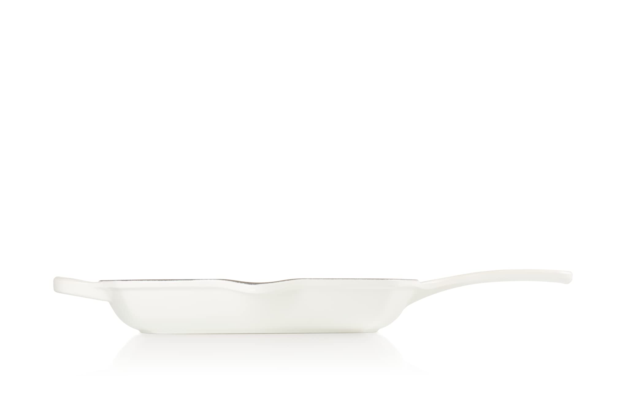 Le Creuset Enameled Cast Iron Signature Square Skillet Grill, 10.25, White