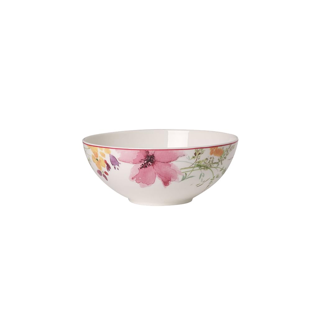 Villeroy & Boch Mariefleur Basic Fruit Dish, 5 In, Premium Porcelain, White/Multicolored