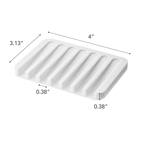 Yamazaki Home Soap Tray - Silicone Holder Dish For Sink, Silicone, No Assembly Req.