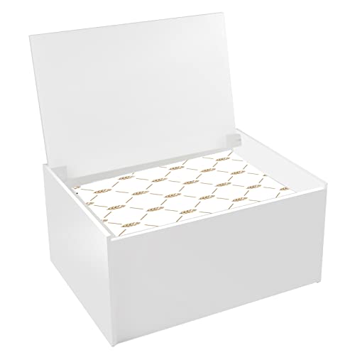 Watpot Acrylic Laundry Dryer Sheet Holder, Clear Dryer Sheets Container With Lid For Laundry Room, White