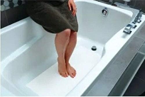 OTTC Safety Solutions Peel and Stick Non-Slip Bathtub Mat, 16" x 34", White, Vinyl