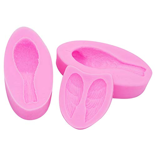 3 Pcs/Set Small Bird Cake Topper Fondant Decor 3D Baking Chocolates Hard Candies Desserts Candles Drop Glue Decor Silicone Mold