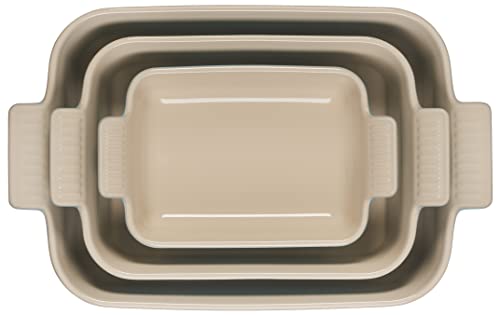 Le Creuset Stoneware Heritage Set 3 Rectangular Dishes, Caribbean