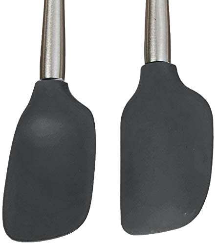Tovolo Flex-Core Stainless Steel Handled Mini Spatula & Spoonula  Kitchen Utensil Set of Heat-Resistant & BPA-Free Silicone Turner Heads  Cast Iron & Cookware Dishwasher-Safe  1 EA  Charcoal