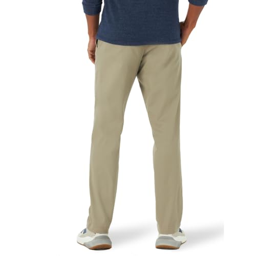 Lee Mens Performance Series Extreme Comfort Relaxed Pant, Khaki, 40W X 29L