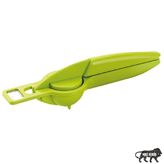 Smtptl 2 In 1 Plastic Hand Lemon Squeezer Lime Citrus Press Juicer With Bottle Opener