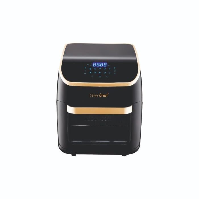 Greenchef Digital Display Air Fryer - Sizzle|Baking|Grilling|Roasting|12Litre Capacity|10 Touch Preset Menu|7 Accessories|Adjust
