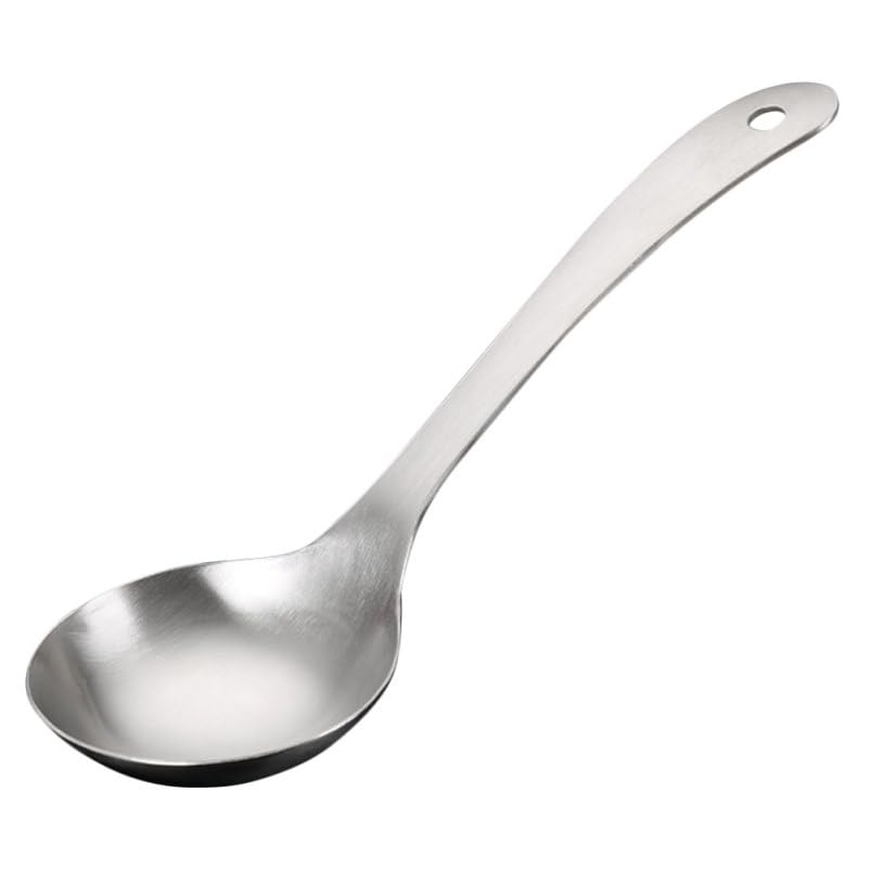 Cabilock Stainless Steel Rice Paddle Spoon Long Handle Rice Scoop for Kitchen Home Restaurant Serving Soups Desserts Snacks 9.05