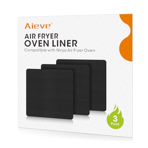 Aieve Air Fryer Oven Liners, Non-Stick Mat Baking Compatible With Ninja Foodi Sp101 Sp201 Sp301 Fry Toaster Microwave (3 Pack)