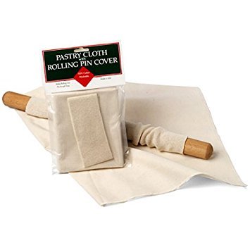 Kitchen Supply Unbleached Cotton Pastry Cloth And Rolling Pin Cover Set