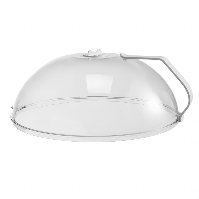 Microwave Splatter Cover For Food,Clear Microwave Splash Guard Cooker Lid With Handle,Bpa-Free,Soft Plastic