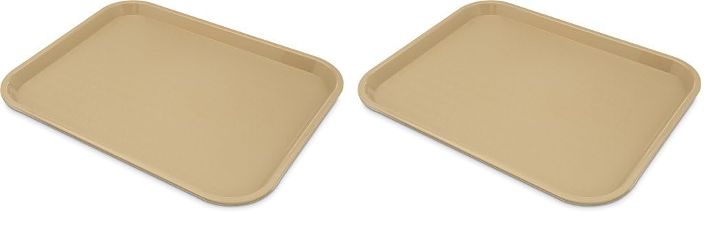 Carlisle Foodservice Products Cafe Plastic Fast Food Tray, 14'' X 18'', Beige