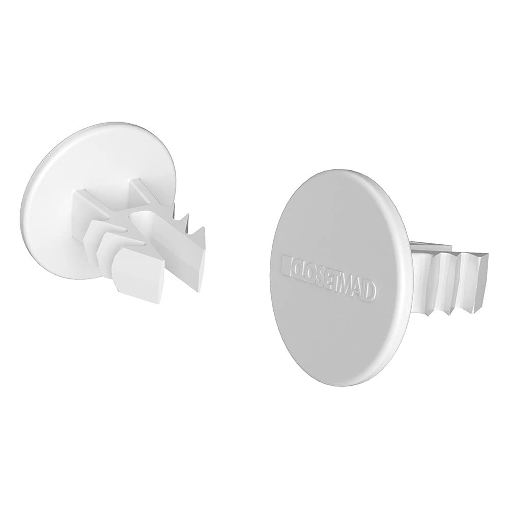 Closetmaid 20810 Superslide Hang Rod End Caps, 200-Pack, White, 200 Piece