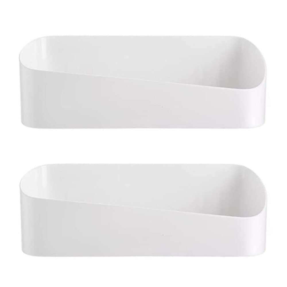 Sunficon 2 Pack Adhesive Shower Caddy Bathroom Shelf Organizer No Drilling Shower Shelf Bath Essentials Shampoo Spice Holder 4 C