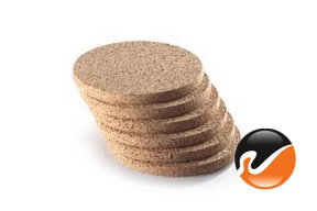 Widgetco 1/2'' X 6'' Round Cork For Placemats, Cork Trivets, Plant Holderss (Pack Of 6)