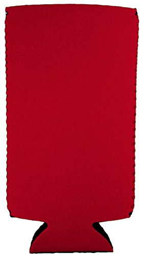 Blank Neoprene Slim Can Coolie (6 Pack, Red)