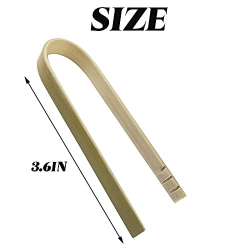 Royhoo 100 Pack Bamboo Tongs Mini Bamboo Tongs Toaster Tongs For The Kitchen Cooking Tongs Teacup Clip Bread Clip Roast Tongs