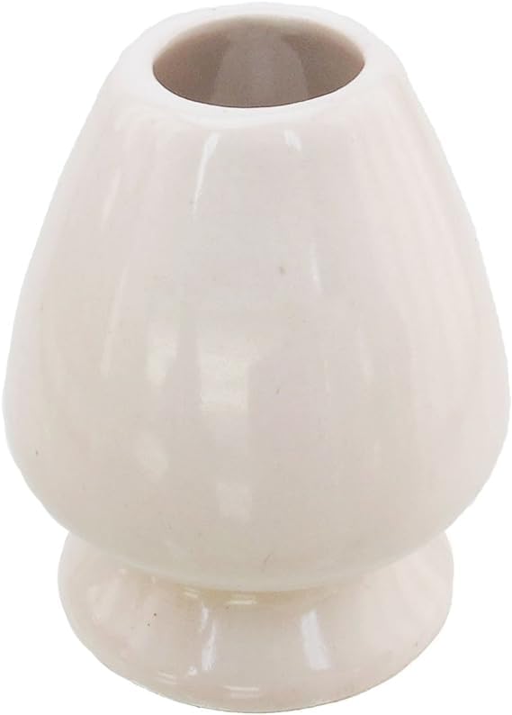 Matcha Tea Whisk Set - Bamboo Whisk And Whisk Holder - White