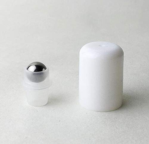 3Pcs 20Ml Empty Refillabl Amber Glass Roller Bottle With Stainless Steel Balls And White Screw Cover For Essential Oil Lip Balms