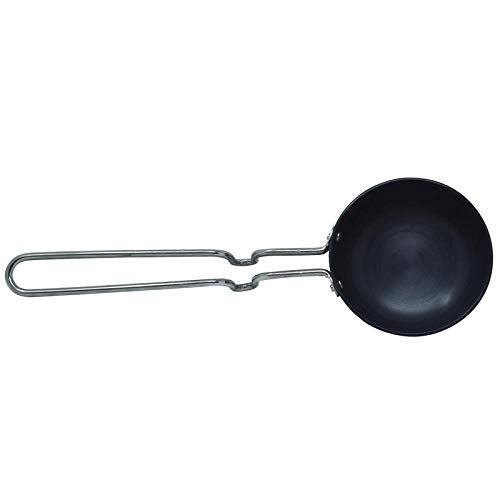 Tanish Trading Aluminium Mini Tadka Pan/Frying Pan With Handle, 2.5 Mm Thickness, Black