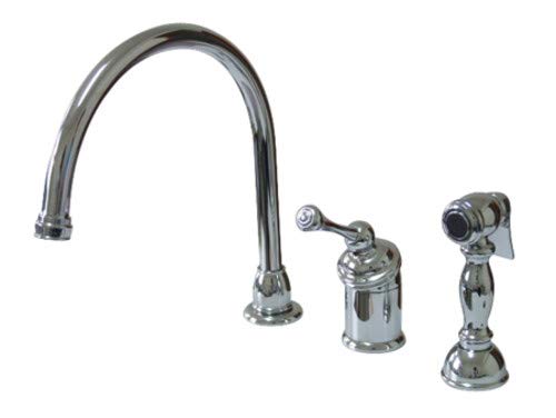 Kingston Brass KB3811BLBS Single-Handle Kitchen Faucet  Polished Chrome