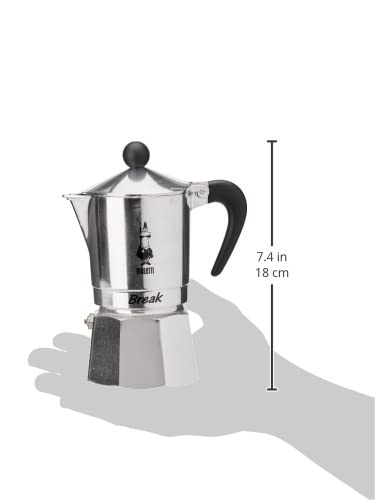 Bialetti, 06774, Moka Cafe 3 Cup, Stove Top Espresso Maker, Black