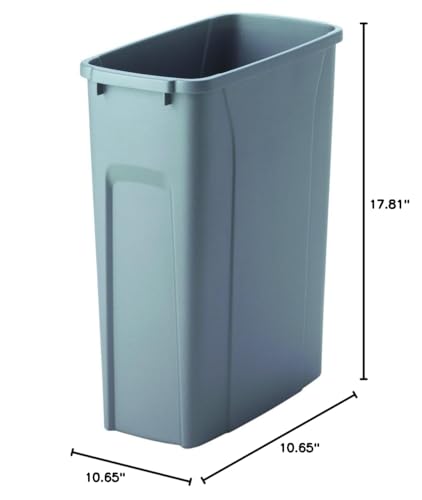 Knape & Vogt Qt27Pb-Pt Replacement Trash Can, 17.81-Inch By 10.65-Inch By 10.65-Inch