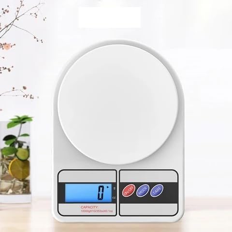 Visby India Digital Kitchen Food Weighing Scale, 10Kg X 1G Capacity, Lcd Display, With 2 Batteries, For Healthy Living, Home Bak