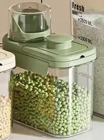 Azelf EasyPour BpaFree Cereal Food Storage Containers Rice Sugar Nuts Pet Food Plastic Containers With Airtight Lid Measuring 