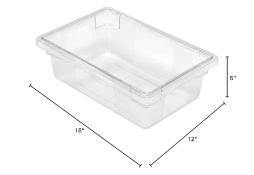 Rubbermaid Tote Box - 18X12X6 - Polyethylene - Clear