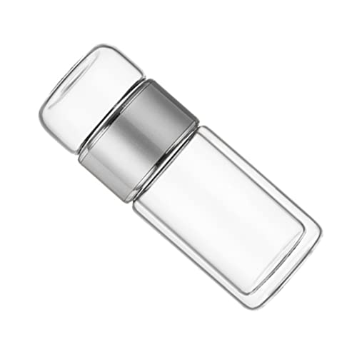Yosoo Health Gear Glass Tea Infuser Bottle Double Wall Borosilicate, 420ml