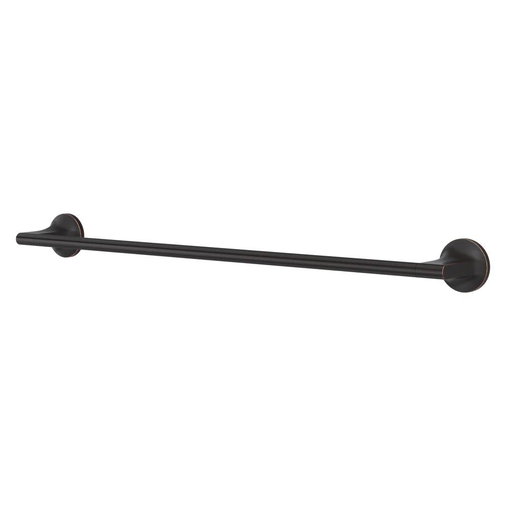 Pfister Pfirst Modern Bath Towel Bar for Bathroom, 24-Inch, Wall-Mounted, Screw-In, Tuscan Bronze Finish, BTBPFM2Y