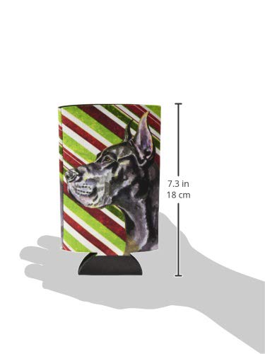 Black Great Dane Candy Cane Holiday Christmas Tall Boy Beverage Insulator Hugger LH9592TBC