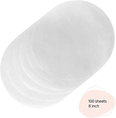 Kana Parchment Paper Baking Circles - 100 Pre-Cut Rounds 8 Inch_Ideal For Baking Cakes, Pastries & Cheesecakes - Suitable For To