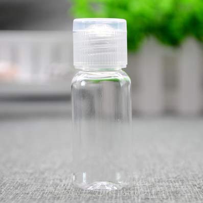 ericotry 24PCS 20ml/0.7oz Clear Empty Plastic Sample Bottle Travel Cosmetic Containers Jars Pot Vial with Flip Cap Perfect for Makeup Emollient Water Shower Gel Emulsion Shampoo Massage Oils