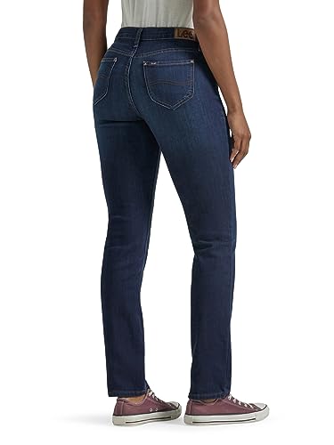 Lee Womens Regular Fit Straight Leg Jean, Nightshade, 4 Long