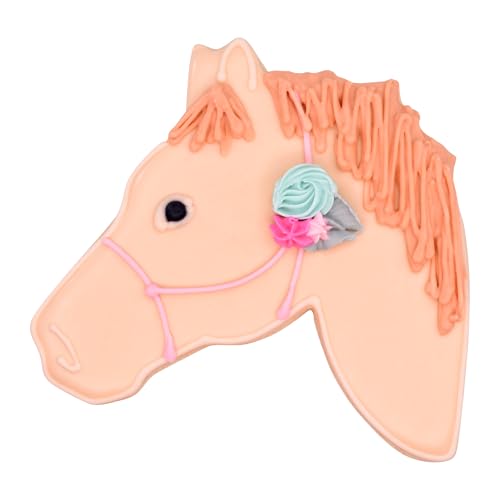 R&M Cookie Cutter, 4.5-Inch, Horse Head, Tinplated Steel