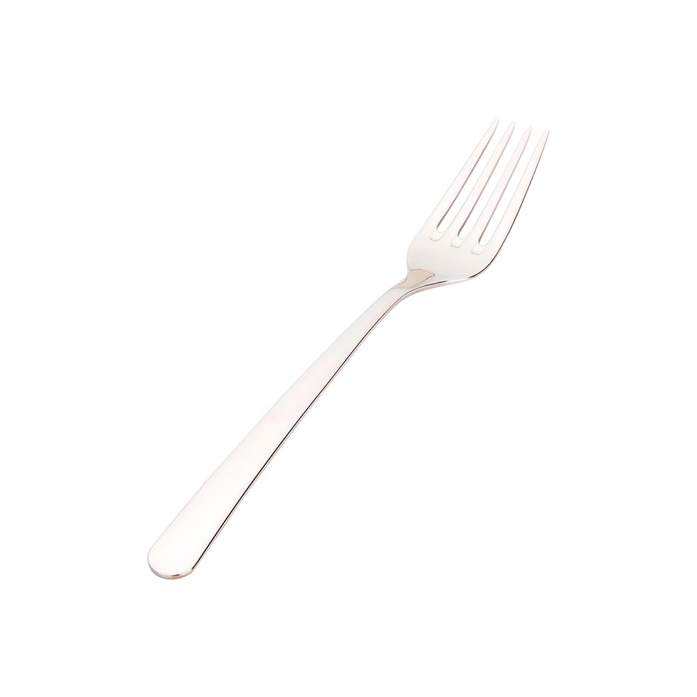 Restaurantware Speculo 8 Inch Dinner Forks Set Of 2 Dishwasher Safe Silverware Forks - Polished Finish Round Edge Silver 18/0 St